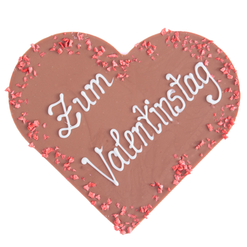 Milchschokoladen-Herz "Zum Valentinstag"