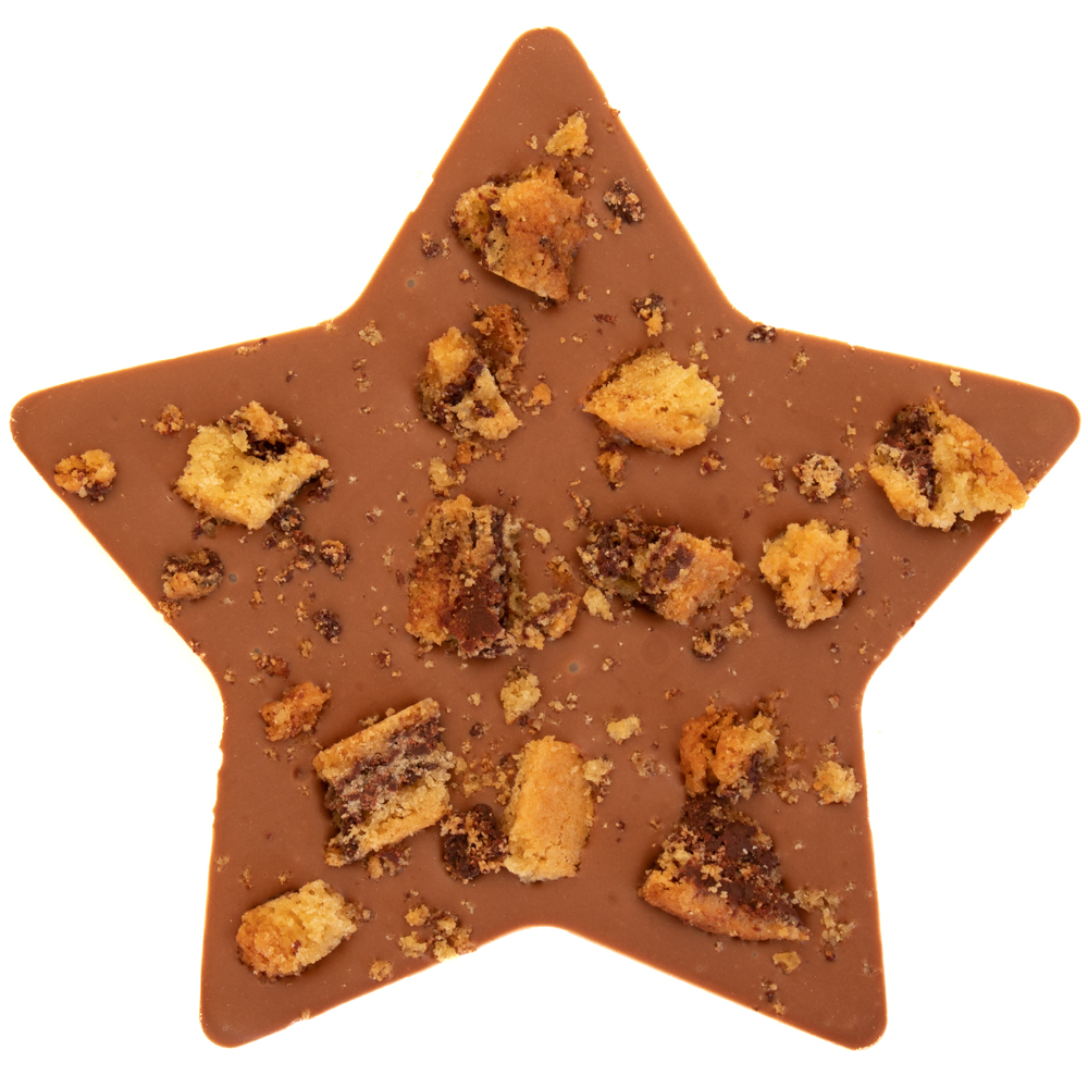 Weihnachtsstern Vollmilch-Schokolade mit Cookie